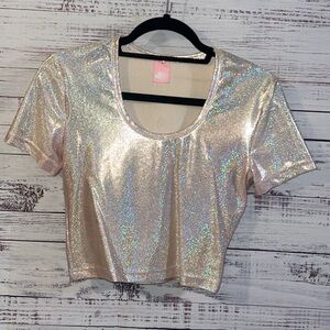 American Apparel Holographic Crop Top